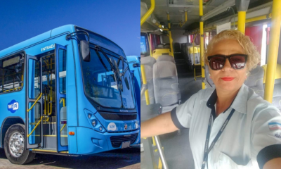 A motorista de ônibus Jandira Emeterio passa por cima das adversidades do dia a dia com bom humor a amor pela profissão. Foto: Arquivo Pessoal