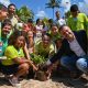 Lançamento da recuperação da restinga da Curva da Juerema, em Vitória. Foto: Leonardo Duarte