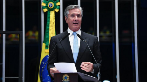 O ex-presidente e ex-senador Fernando Collor (PTB-AL) durante sessão do Congresso. Foto: Roque de Sá/Agência Senado