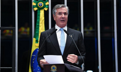 O ex-presidente e ex-senador Fernando Collor (PTB-AL) durante sessão do Congresso. Foto: Roque de Sá/Agência Senado