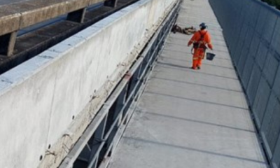 Barreira de proteção contra o suicídio na Terceira Ponte. Foto: Divulgação