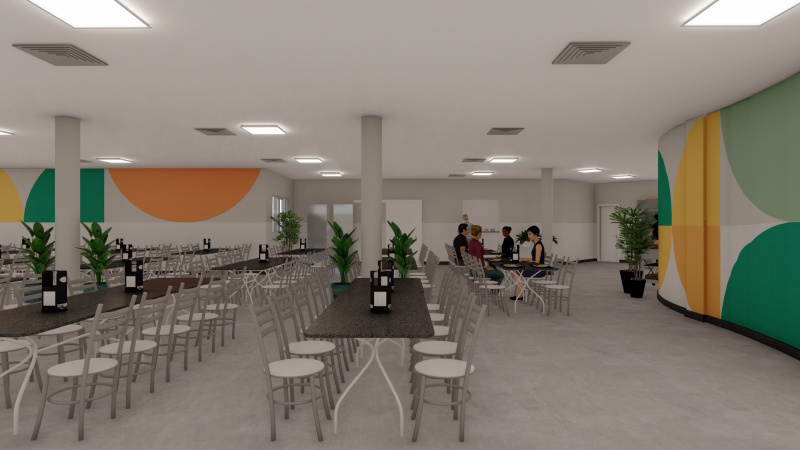 Projeção do novo Restaurante Popular. Foto: Divulgação