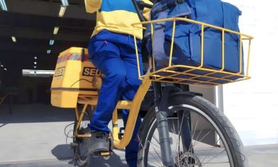 Bicicleta elétrica do Correios. Foto: Divulgação