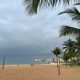 Nublado, tempo fechado, nuvens, praia da costa