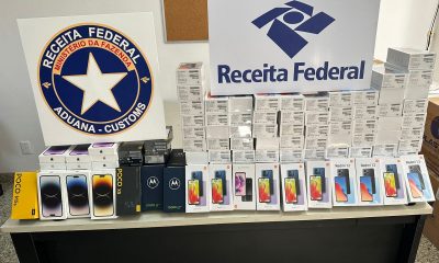 Os celulares recuperados por meio do Projeto Recupera serão devolvidos aos seus respectivos donos. Foto: Divulgação (Alfândega)
