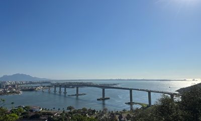 Terceira Ponte. Terceira Ponte. Dia ensolarado. Sol. Inverno se despede com calor de 33°C. Veja a previsão