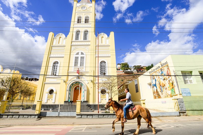 Igreja de São Sebastião, em Afonso Cláudio. Foto: Divulgação/Setur