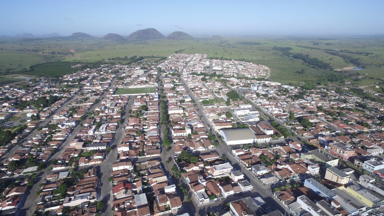 Imagem aérea da cidade de Montanha