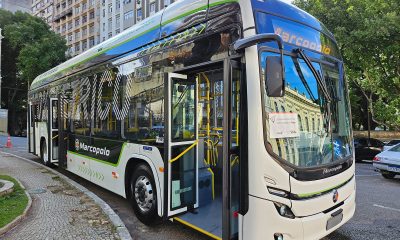 Modelo de ônibus 100% elétrico