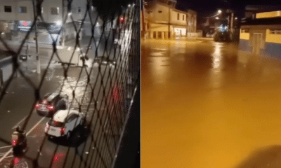 Ruas alagadas no Espírito Santo