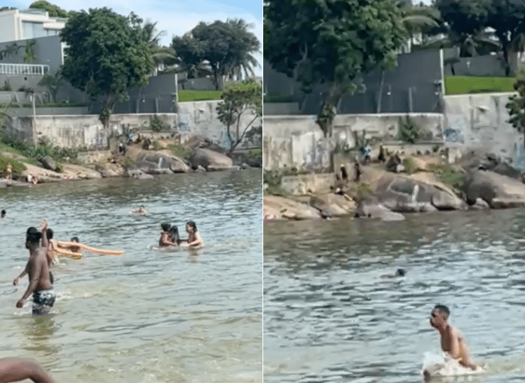 Banhistas assustados com tiros na Ilha do Frade