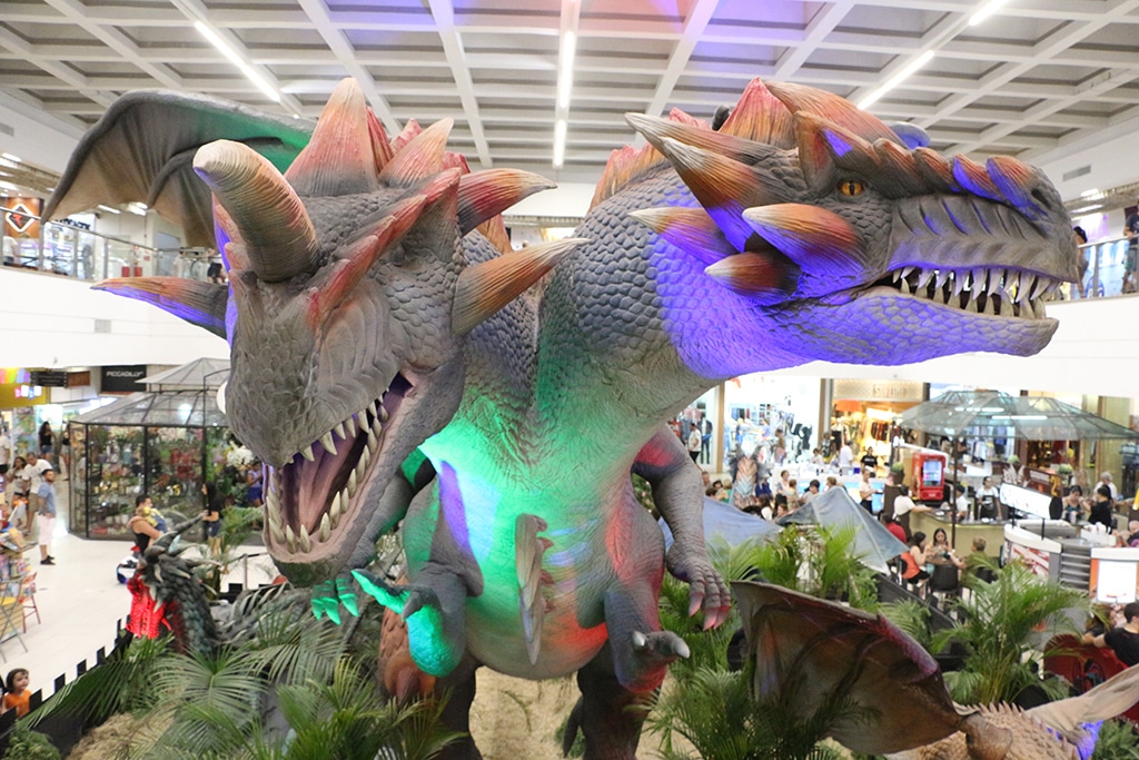 Serão 10 espécies diferentes de dragões distribuídos na exposição. foto: Divulgação