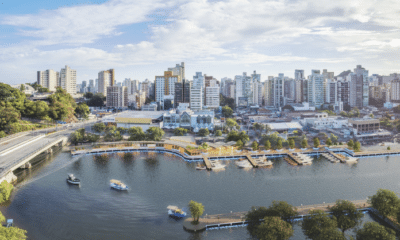 Imagem do projeto de urbanização no Canal de Camburi, em Vitória. Mostra como ficará após as obras