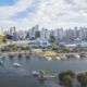 Imagem do projeto de urbanização no Canal de Camburi, em Vitória. Mostra como ficará após as obras