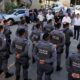 Militares do Espírito Santo que serão enviados para o Rio Grande do Sul junto com autoridades do governo do Estado