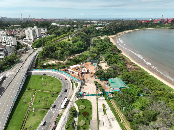 Visita aérea das obras do Parque Costeiro Jardim Camburi Vale