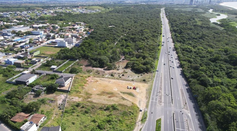 Area de Jacarenema onde calçadão e ciclovia serão construídos