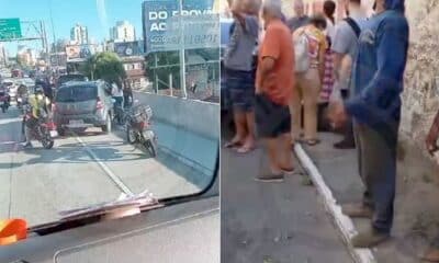 Motociclista sofre acidente e é arremessado da Terceira Ponte