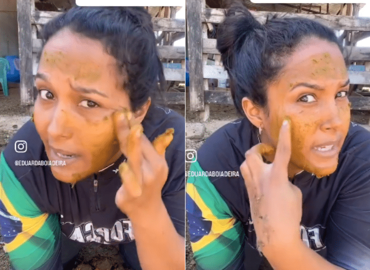 Eduarda gravou um vídeo ensinando a fazer esse tipo de skincare. Foto: Reprodução