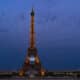 Jogos Olímpicos de Paris 2024 - Vista dos Aros Olimpicos colocados na Torre Eiffel. Foto: Alexandre Loureiro/COB