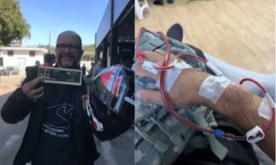 Motociclista Hernandes Lordicão enfrenta hemodiálise com determinação. Foto: Montagem ES360
