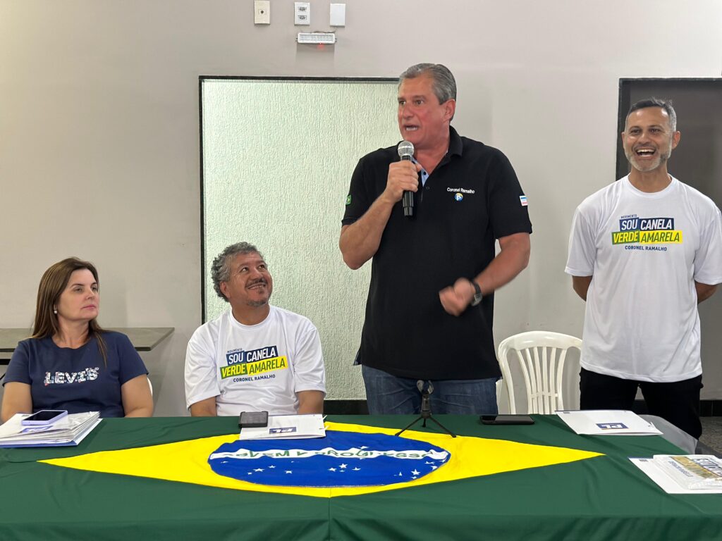 Ramalho discursa para a militância do PL em Vila Velha. Foto: assessoria do pré-candidato