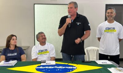 Ramalho discursa para a militância do PL em Vila Velha. Foto: assessoria do pré-candidato