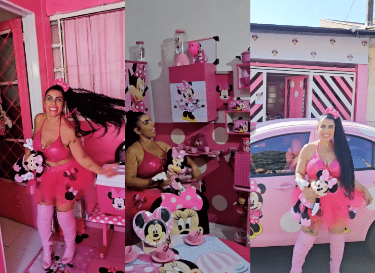 A paulista ainda se chama de Minnie rosa humana. Foto: Reprodução/Instagram