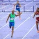 Na final dos 400m com barreiras, o brasileiro Alison dos Santos, o Piu, ganhou a medalha de bronze. Foto: Wander Roberto/COB