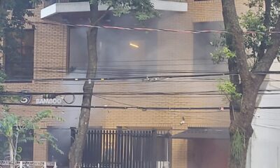 Café Bamboo, cafeteria da Praia do Canto, em Vitória, registra princípio de incêndio.