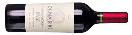 Vinho Denario Cabernet Sauvignon. Foto: Divulgação