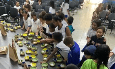 Alunos de Vitória exploram a cerâmica escolar, criando peças únicas em argila. Foto: Reprodução/ EStúdio 360