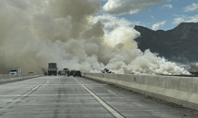 Incêndio às margens da Rodovia do Contorno