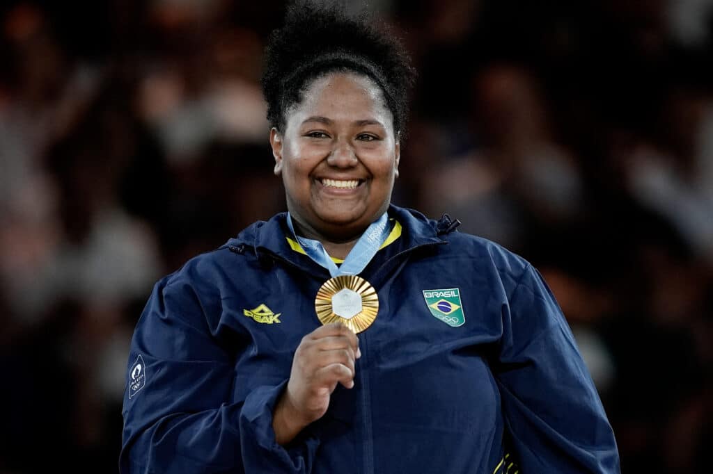 Beatriz Souza conquistou a medalha em sua primeira participação olímpica. Foto: Alexandre Loureiro/COB