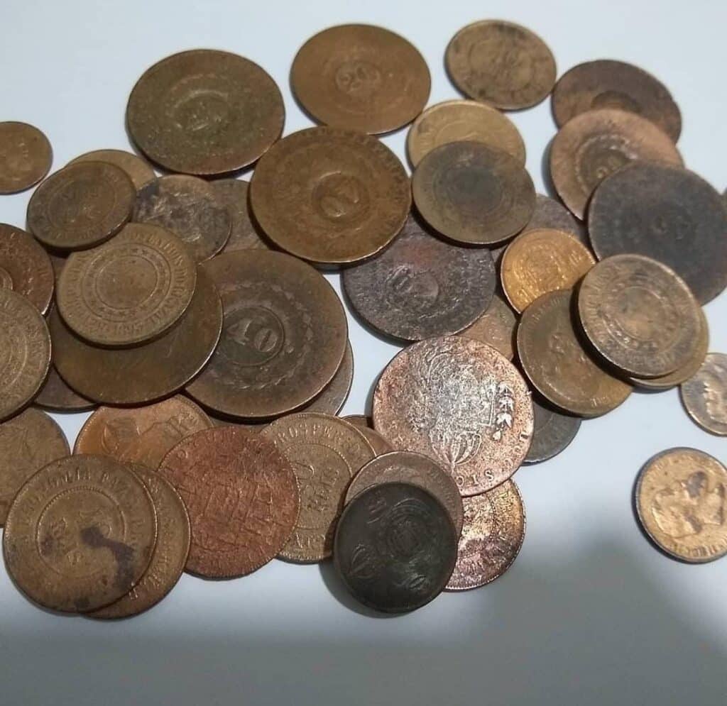 Moedas de bronze do Brasil de 1860 a 1890