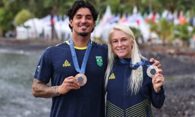 Gabriel Medina e Tatiana Weston-Webb ganharam medalhas nas Olimpíadas. Foto: William Lucas/COB.