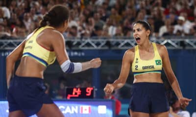 Ana Patrícia e Duda conquistaram o ouro no vôlei de praia. Foto: Luiza Moraes/COB.