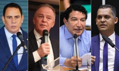 Da Vitória (PP), Casagrande (PSB), Magno (PL) e Gilson Daniel (Podemos), líderes estaduais dos respectivos partidos