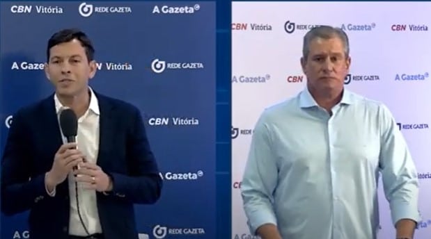 Arnaldinho e Ramalho no debate CBN/A Gazeta