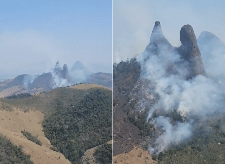 Incêndio atinge o Monumento Natural O Frade e a Freira