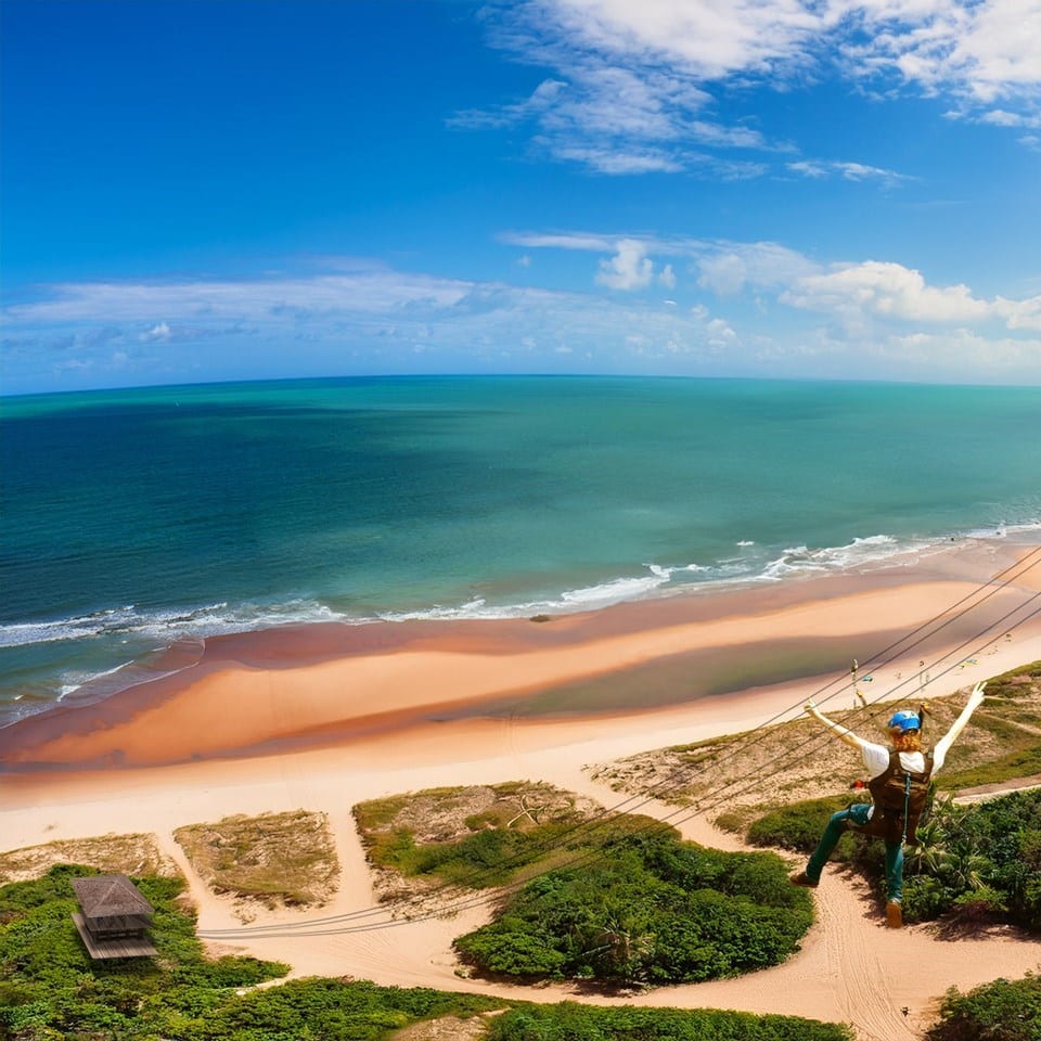 Tirolesa em Itaúnas