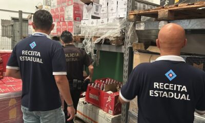 Agentes da PF e da Sefaz apreendem bebidas em estabelecimentos de Vila Velha