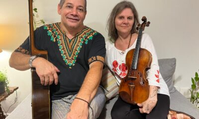 Duo Kanarô, formado por Claudine Abreu e Ded Bonfim