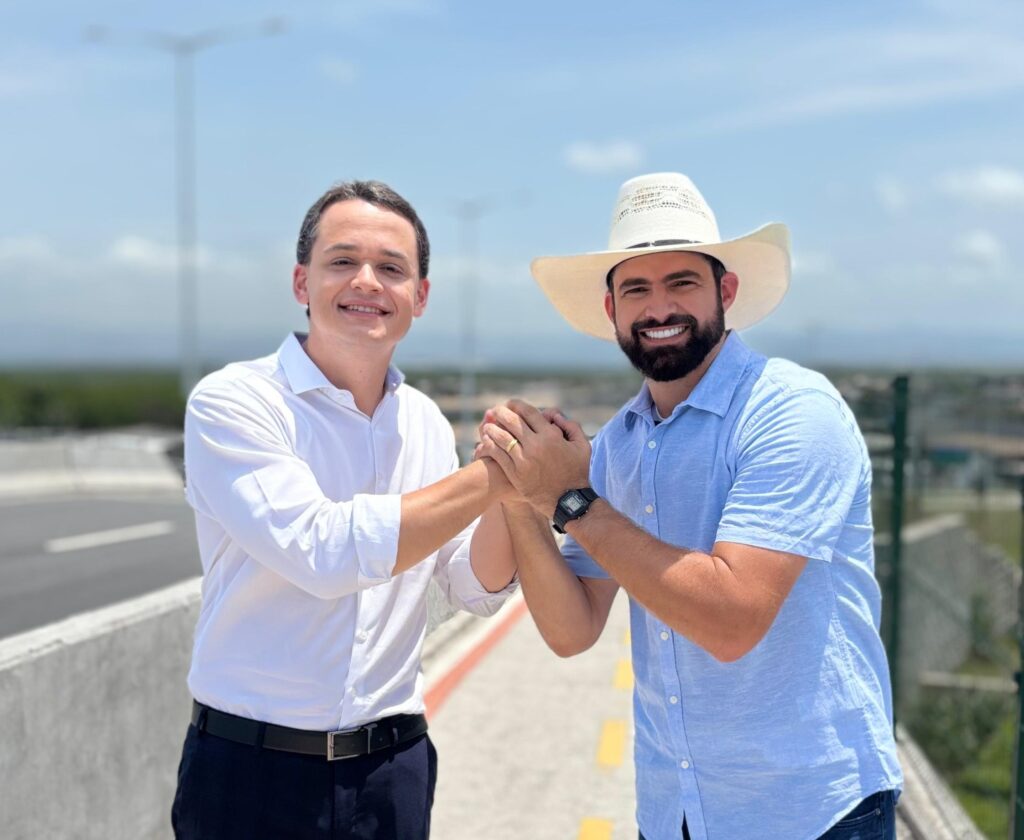 Lorenzo Pazolini e Pablo Muribeca no Viaduto de Carapina