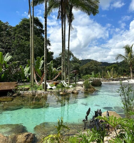 Piscina biológica do Sítio Balango, em Domingos Martins