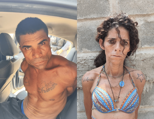 Valmir Santana Ribeiro, de 38, e Adriana de Souza Santos, de 36, são suspeitos de matar a facadas os pais da primeira-dama de Cachoeiro de Itapemirim