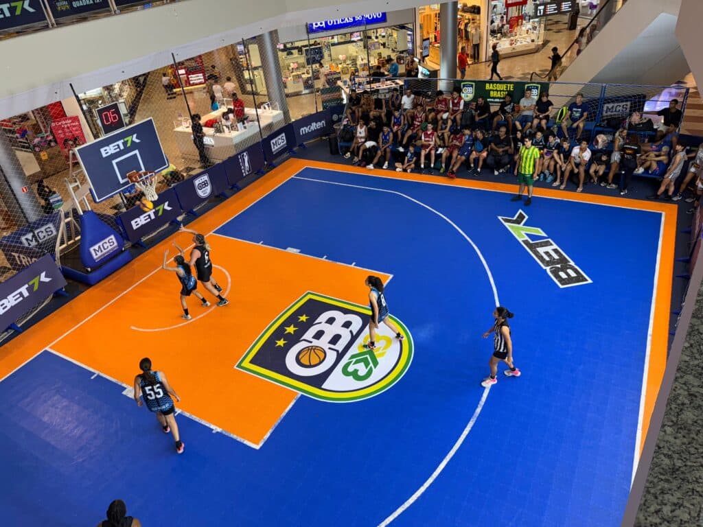 Basquete 3x3 é atração no Shopping Praia da Costa. Foto: Divulgação