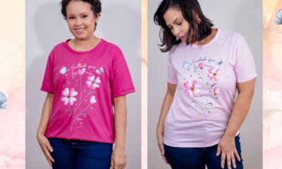 O Outubro Rosa chegou! Garanta sua camisa oficial da Afecc e mostre seu apoio à prevenção do câncer de mama. Foto: Divulgação