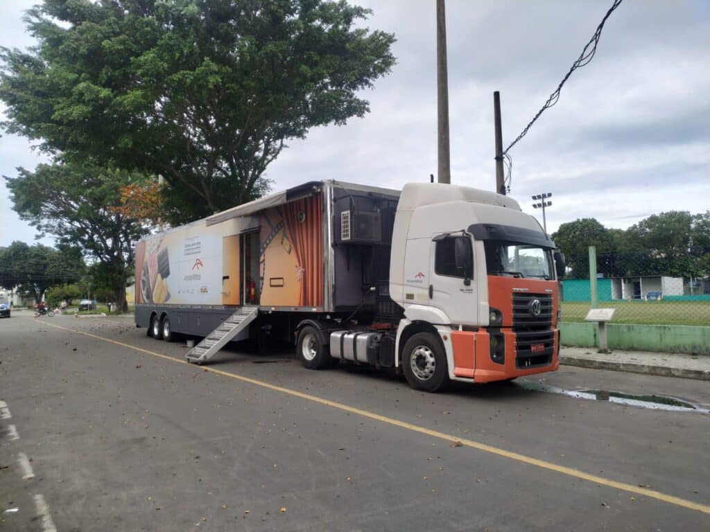 A carreta que vira cinema passa por Novo Horizonte de 23 a 26 de outubro, com sessões gratuitas e filmes para toda a família. Foto: Arquivo Pessoal