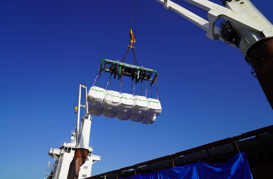 Primeiro embarque de café em breakbulk no Porto de Vitória. Foto: Divulgação